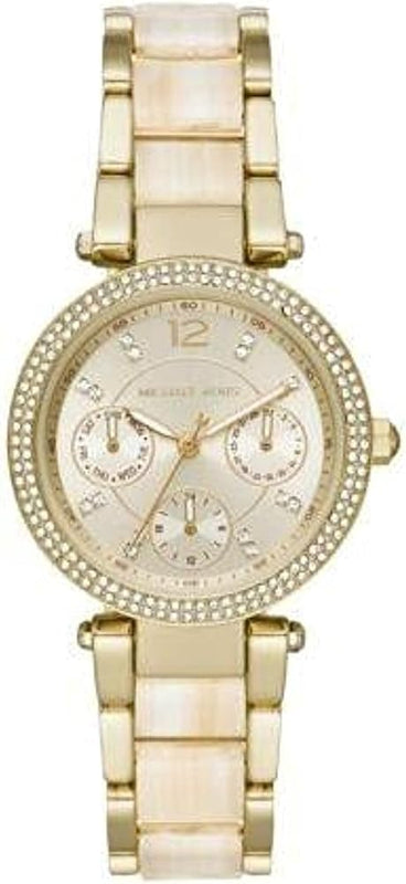 Shop Authentic Michael Kors Parker Analog Gold Dial Gold Steel Strap Watch For Women - MK6833 - Luxxuri
