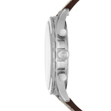 Shop Authentic Fossil Forrester Chronograph White Dial Brown Leather Strap Watch for Men - FS5696 - Luxxuri