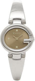  Shop Authentic Gucci Guccissima Quartz Diamonds Brown Dial Silver Steel Strap Watch For Women - YA134503 - Luxxuri