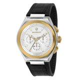  Shop Authentic Maserati Triconic Chronograph White Dial Black Leather Strap Watch For Men - R8871639004 - Luxxuri