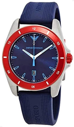  Shop Authentic Emporio Armani Sigma Quartz Blue Dial Blue Silicone Strap Watch For Men - AR11217 - Luxxuri