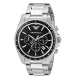  Shop Authentic Emporio Armani Sigma Chronograph Black Dial Silver Steel Strap Watch For Men - AR6098 - Luxxuri