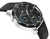  Shop Authentic Tommy Hilfiger Trent Chronograph Quartz Black Dial Black Leather Strap Watch For Men - 1791810 - Luxxuri
