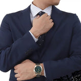  Shop Authentic Versace Univers Quartz Green Dial Two Tone Steel Strap Watch for Men - VEBK00718 - Luxxuri