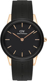  Shop Authentic Daniel Wellington Iconic Motion Black Dial Rubber Strap Watch For Women - DW00100426 - Luxxuri