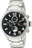  Shop Authentic Tommy Hilfiger Jackson Quartz Black Dial Silver Steel Strap Watch for Men - 1791243 - Luxxuri