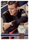  Shop Authentic Tommy Hilfiger Jackson Multi-Function Silver Dial Brown Leather Strap Watch for Men - 1791239 - Luxxuri