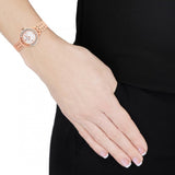  Shop Authentic Swarovski Lovely Crystals Mother of Pearl Dial Rose Gold Steel Strap Watch for Women - 5261496 - Luxxuri