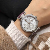  Shop Authentic Swarovski Era Journey Chronograph Silver Dial Purple Leather Strap Watch for Women - 5296835 - Luxxuri