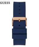  Shop Authentic Guess Genesis Quartz Blue Dial Blue Silicone Strap Watch For Men - W1254G3 - Luxxuri