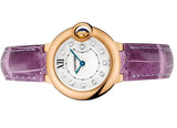  Shop Authentic Cartier Ballon Bleu Diamonds White Dial Pink Leather Strap Watch for Women - WE902050 - Luxxuri