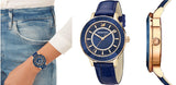  Shop Authentic Swarovski Octea Lux Blue Dial Blue Leather Strap Watch for Women - 5414413 - Luxxuri