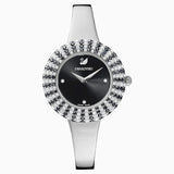  Shop Authentic Swarovski Crystal Rose Black Dial Silver Steel Strap Watch for Women - 5484076 - Luxxuri