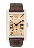  Shop Authentic Emporio Armani Classic Beige Dial Brown Leather Strap Watch For Men - AR0154 - Luxxuri