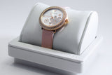  Shop Authentic Swarovski Crystal Frost White Dial Pink Leather Strap Watch for Women - 5519223 - Luxxuri