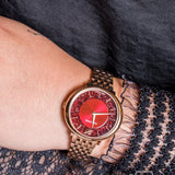  Shop Authentic Swarovski Crystalline Chic Red Dial Rose Gold Steel Strap Watch for Women - 5547608 - Luxxuri