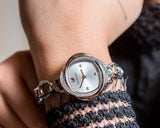  Shop Authentic Swarovski Crystal Flower Silver Dial Silver Steel Strap Watch for Women - 5547622 - Luxxuri