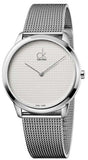  Shop Authentic Calvin Klein Minimal White Dial Silver Mesh Bracelet Watch for Women - K3M2212Y - Luxxuri