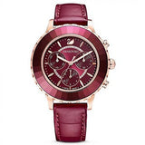  Shop Authentic Swarovski Octea Lux Chrono Red Dial Red Leather Strap Watch for Women - 5547642 - Luxxuri
