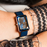  Shop Authentic Swarovski Uptown Crystal Blue Dial Blue Leather Strap Watch for Women - 5547713 - Luxxuri