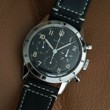  Shop Authentic Breitling Avi Ref. 765 1953 Re-Edition Black Dial Black Leather Strap Watch for Men - AB0920131B1X1 - Luxxuri
