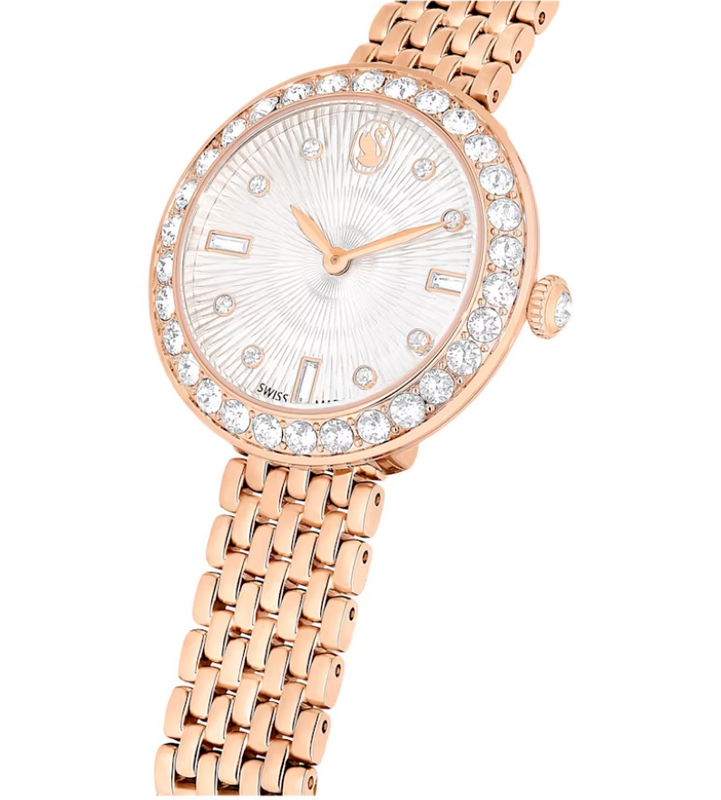  Shop Authentic Swarovski Certa Crystals Silver Dial Rose Gold Steel Strap Watch for Women - 5672981 - Luxxuri