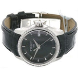  Shop Authentic Tissot T Trend Couturier Diamonds Black Dial Black Leather Strap Watch for Women - T035.210.66.051.00 - Luxxuri