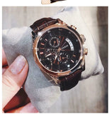  Shop Authentic Guess Analog Chronograph Brown Dial Brown Leather Strap Watch For Men - W14052G2 - Luxxuri