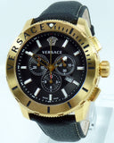  Shop Authentic Versace Casual Chronograph Black Dial Black Leather Strap Watch for Men - VERG003-18 - Luxxuri