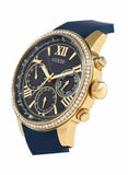  Shop Authentic Guess Sunrise Blue Dial with Diamonds Blue Rubber Strap Watch For Women - W0616L2 - Luxxuri