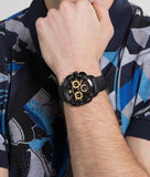  Shop Authentic Versace Dylos Chronograph Black Dial Black Rubber Strap Watch for Men - VQC020015 - Luxxuri