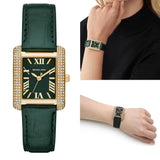  Shop Authentic Michael Kors Emery Quartz Diamonds Green Dial Green Leather Strap Watch For Women - MK4697 - Luxxuri