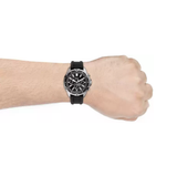  Shop Authentic Fossil Garrett Chronograph Black Dial Black Rubber Strap Watch for Men - FS5624 - Luxxuri