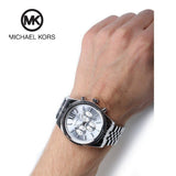  Shop Authentic Michael Kors Lexington Silver Dial Silver Steel Strap Watch for Men - MK8405 - Luxxuri