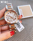  Shop Authentic Michael Kors Brecken Chronograph White Dial Two Tone Steel Strap Watch For Women - MK6368 - Luxxuri