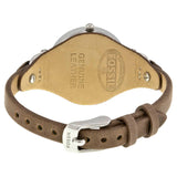  Shop Authentic Fossil Georgia White Dial Brown Leather Strap Watch for Women - ES3060 - Luxxuri