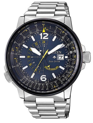  Shop Authentic Citizen Promaster Nighthawk Eco Drive Navy Blue Dial Silver Steel Strap Watch For Men - BJ7006-56L - Luxxuri