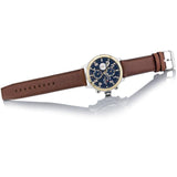  Shop Authentic Tommy Hilfiger Sport Multifunction Blue Dial Brown Leather Strap Watch for Men - 1791137 - Luxxuri