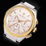  Shop Authentic Maserati Triconic Chronograph White Dial Black Leather Strap Watch For Men - R8871639004 - Luxxuri