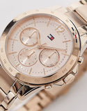  Shop Authentic Tommy Hilfiger Haven Chronograph Rose Gold Dial Rose Gold Steel Strap Watch For Women - 1782197 - Luxxuri