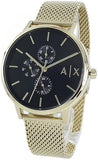  Shop Authentic Armani Exchange Cayde Chronograph Black Dial Gold Mesh Strap Watch For Men - AX2715 - Luxxuri