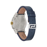  Shop Authentic Versace Viamond Quartz White Dial Blue Leather Strap Watch For Men - VEPO00120 - Luxxuri