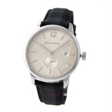  Shop Authentic Burberry Classic Round Cream Dial Black Leather Strap Watch for Men - BU10008 - Luxxuri