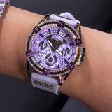  Shop Authentic Guess Queen Quartz Purple Dial Purple Silicone Strap Watch For Women - GW0536L4 - Luxxuri