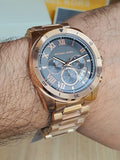  Shop Authentic Michael Kors Brecken Chronograph Analog Black Dial Rose Gold Steel Strap Watch For Women - MK8563 - Luxxuri