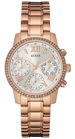  Shop Authentic Guess Mini Surprise Analog Silver Dial Rose Gold Steel Strap Watch For Women - W0623L2 - Luxxuri