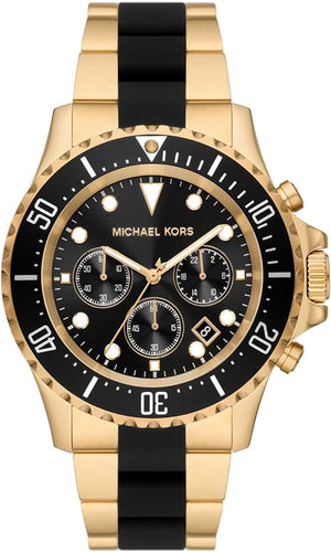  Shop Authentic Michael Kors Everest Chronograph Black Dial Two Tone Steel Strap Watch For Men - MK8979 - Luxxuri