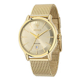 Shop Authentic Maserati Epoca Golden Dial Golden Mesh Bracelet Watch For Men - R8853118003 - Luxxuri