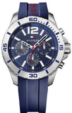  Shop Authentic Tommy Hilfiger Nolan Chronograph Blue Dial Blue Rubber Strap Watch for Men - 1791142 - Luxxuri