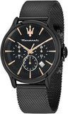  Shop Authentic Maserati Epoca Chronograph Black Dial Black Mesh Strap Watch For Men - R8873618013 - Luxxuri